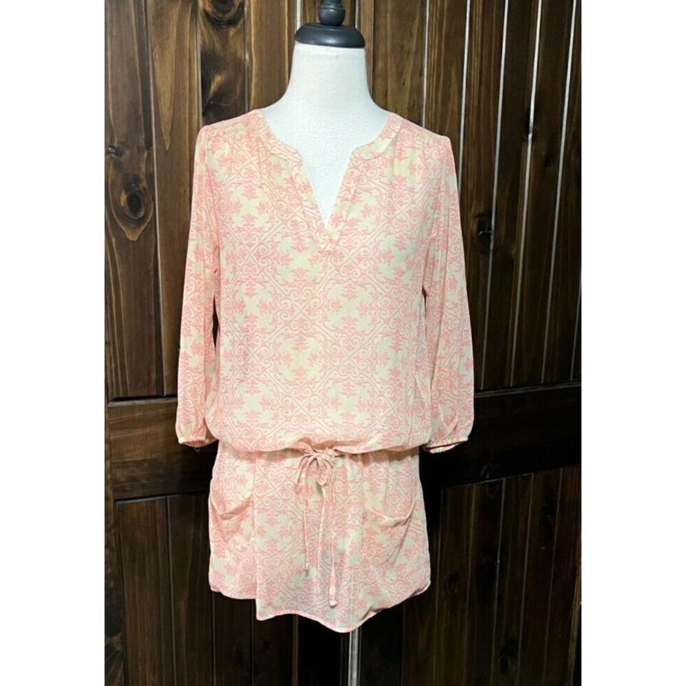 CAbi Long Sleeve Sheer Tunic, Cover-Up Size X-Small